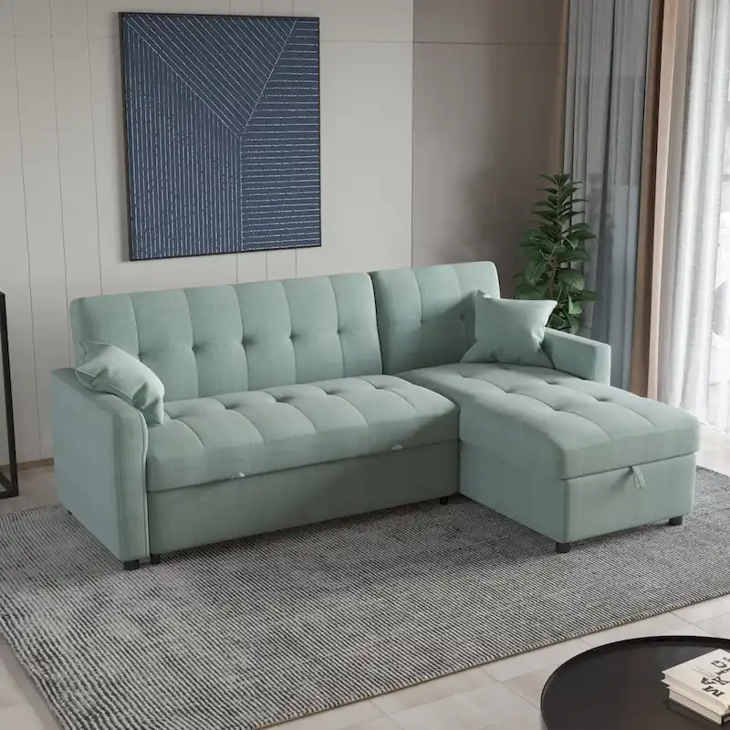 82 Wide Reversible Sleeper Sofa & Chaise