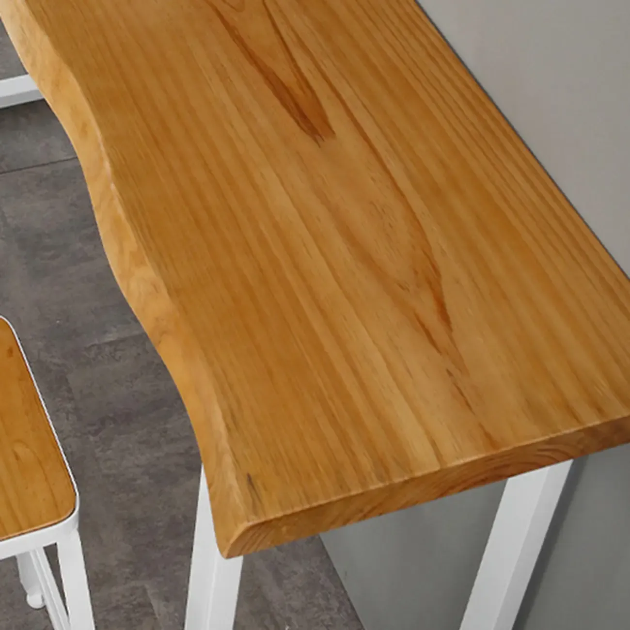 Scandinavian Hardwood Pub Table with Sled Base