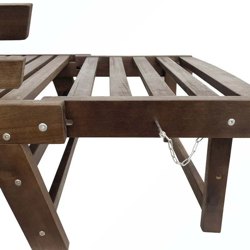 Patio Adjustable Patio Wooden Daybed Sofa