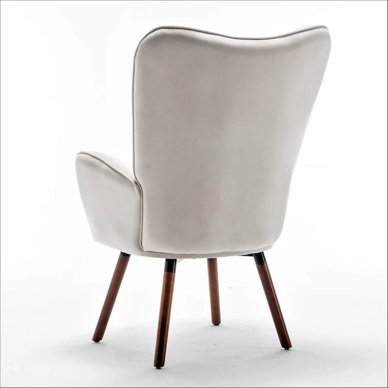 Kreedence 26.38 W Microfiber Flared Arm Accent Chair