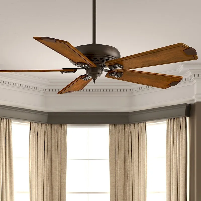 Casablanca 60  Fellini Fan with 5 Walnut Regal Hand-carved Wood Blades