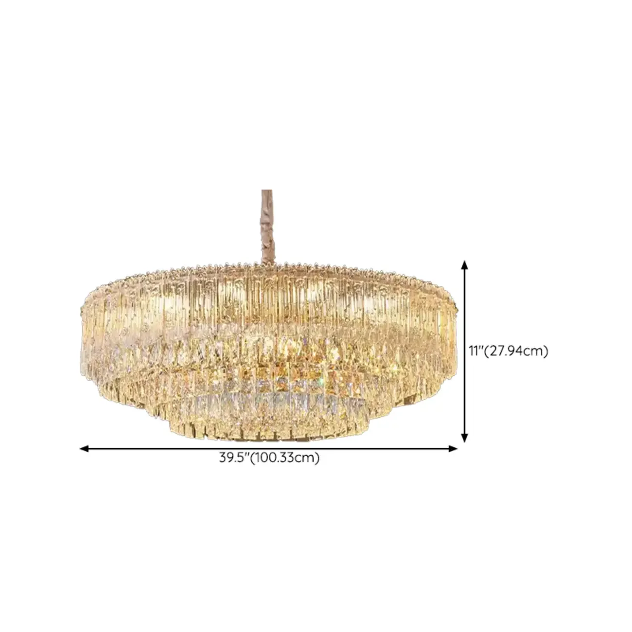 Adjustable Modern Luxury Crystal Chandelier with Multi-Tier
