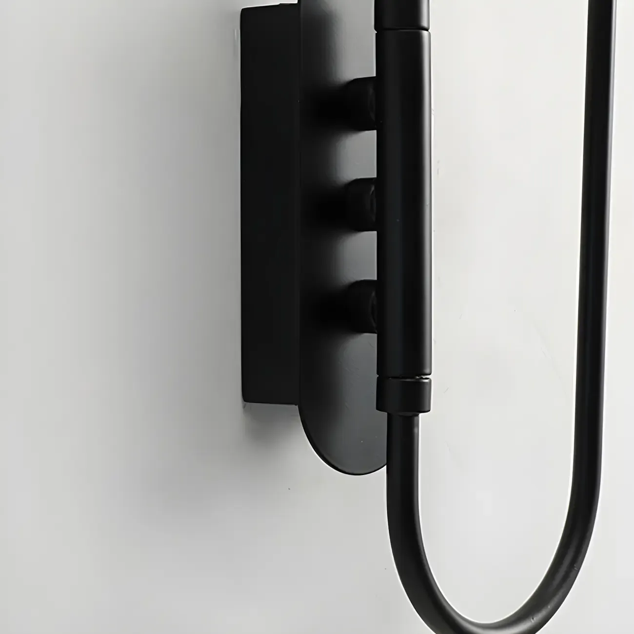 Modern Black Metal 2-Light Swing Arm Wall Light