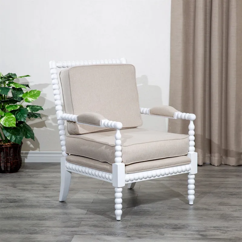 Spindle Fabric Arm Chair