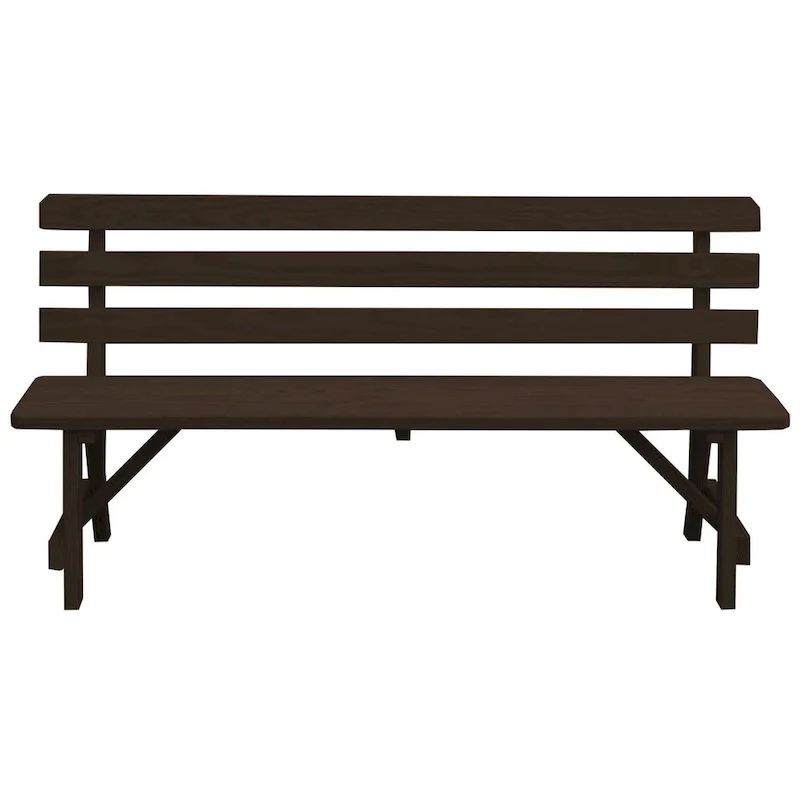 Pine 5' Traditional Backed Bench