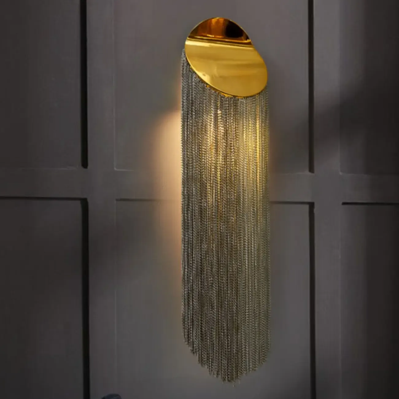 Luxury Metal Wall Light with Ambient Aluminium Shade
