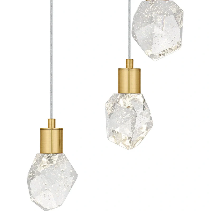 Skye Integrated LED Brushed Gold Pendant
