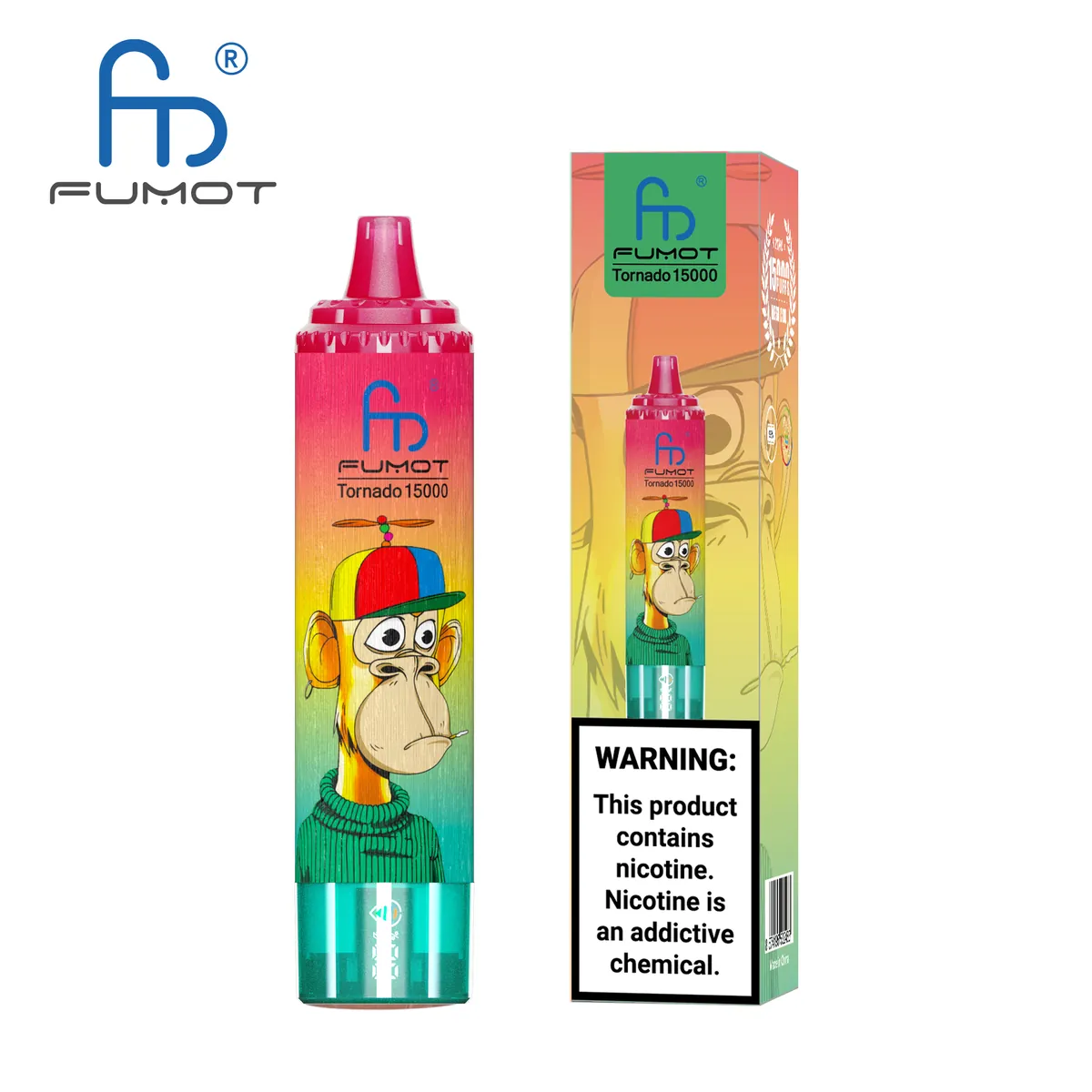 Fumot Tornado 15000 Strawberry Kiwi – Einweg-Vape mit Einzelverpackung