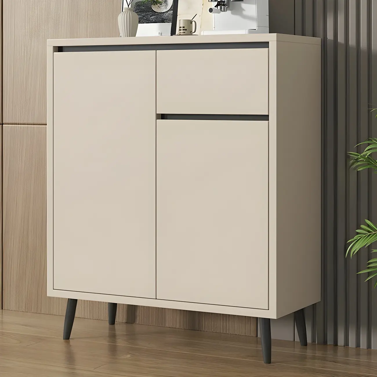 Modern Wooden Sideboard with Multi-Drawers and Cabinets