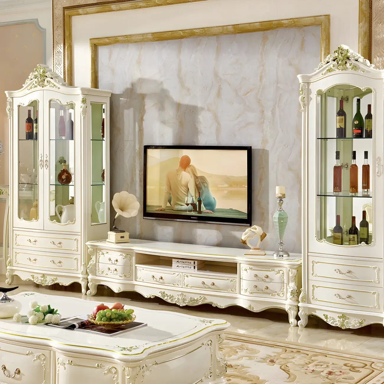 Traditional Solid Wood White Large Wine Rack