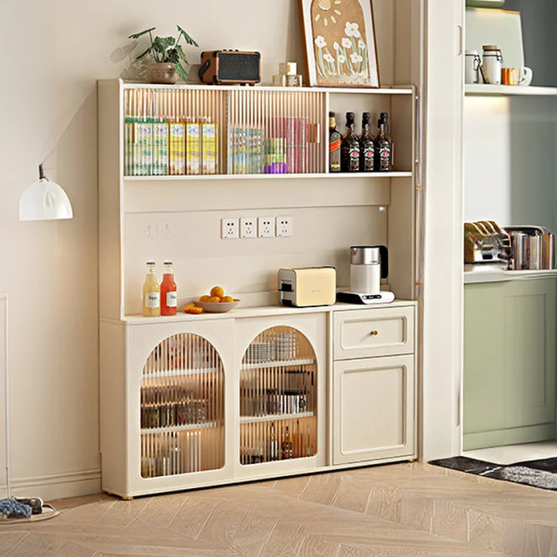 Modern Slab Wood Countertop Kitchen Sideboard