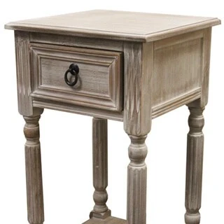Modern Farmhouse Solid Wood Weathered Rustic Accent Table