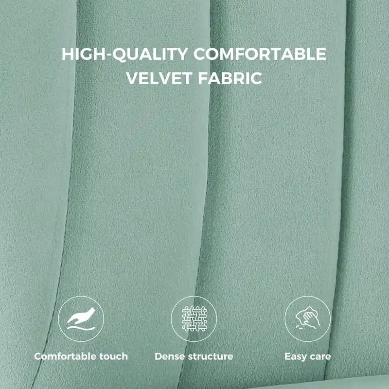 Luna Modern Glam Upholstered Tufted Back Side Accent Dining Chair with Small Base by HULALA HOME