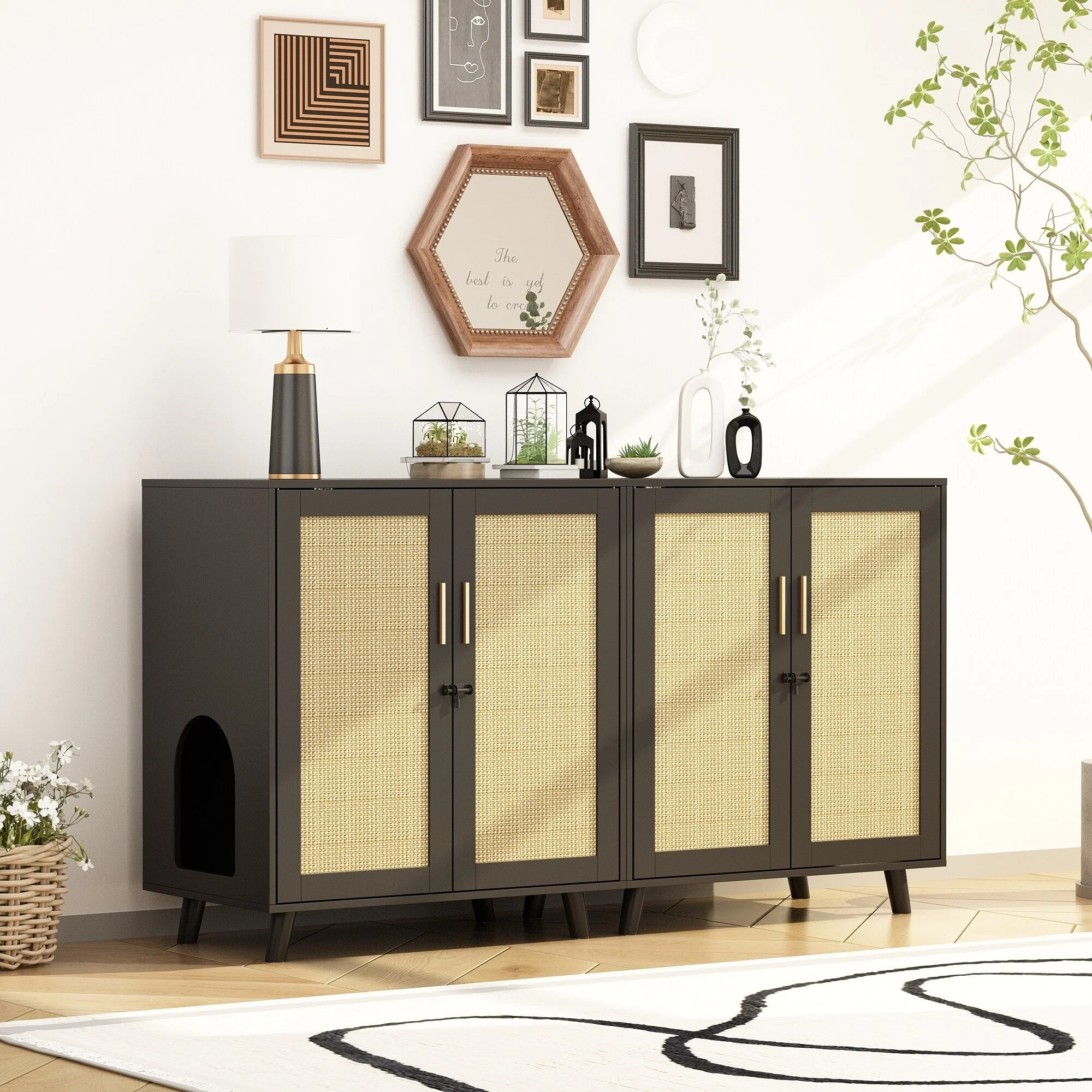 Litter Box Enclosure Cat Litter Box Furniture End Table Sofa Tbale