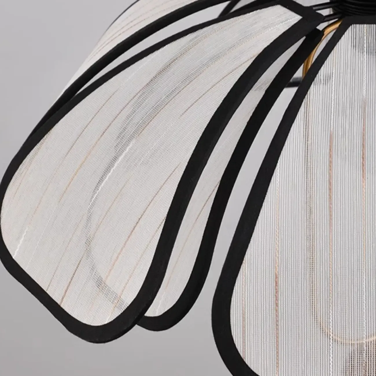 Art Deco Fabric Petal Blossom Hanging Pendant Light Fixture