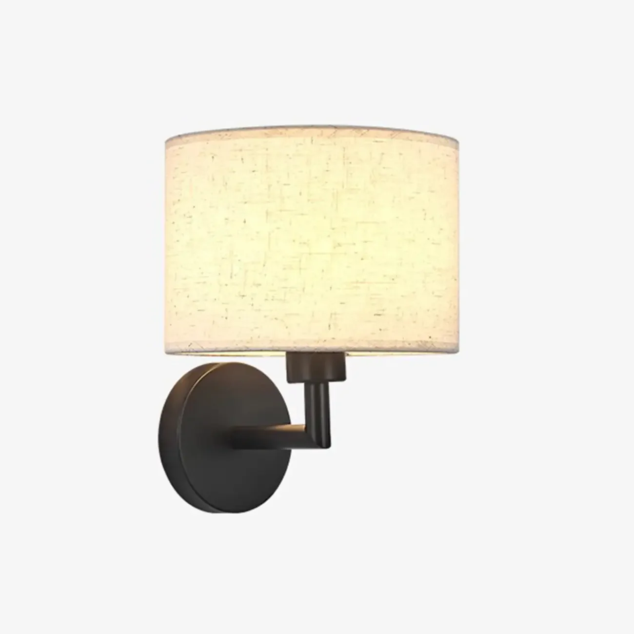 Contemporary Metal Fabric Drum Wall Sconce