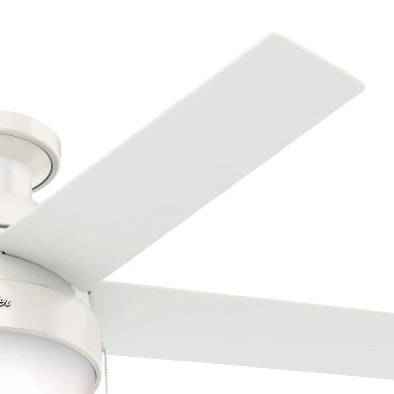 Hunter 46  Anslee Low Profile Ceiling Fan with LED Light Kit and Pull Chain - Silver