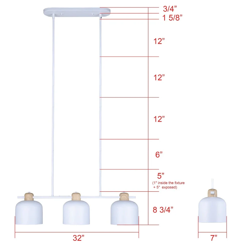 Caleb 3 Light Pendant