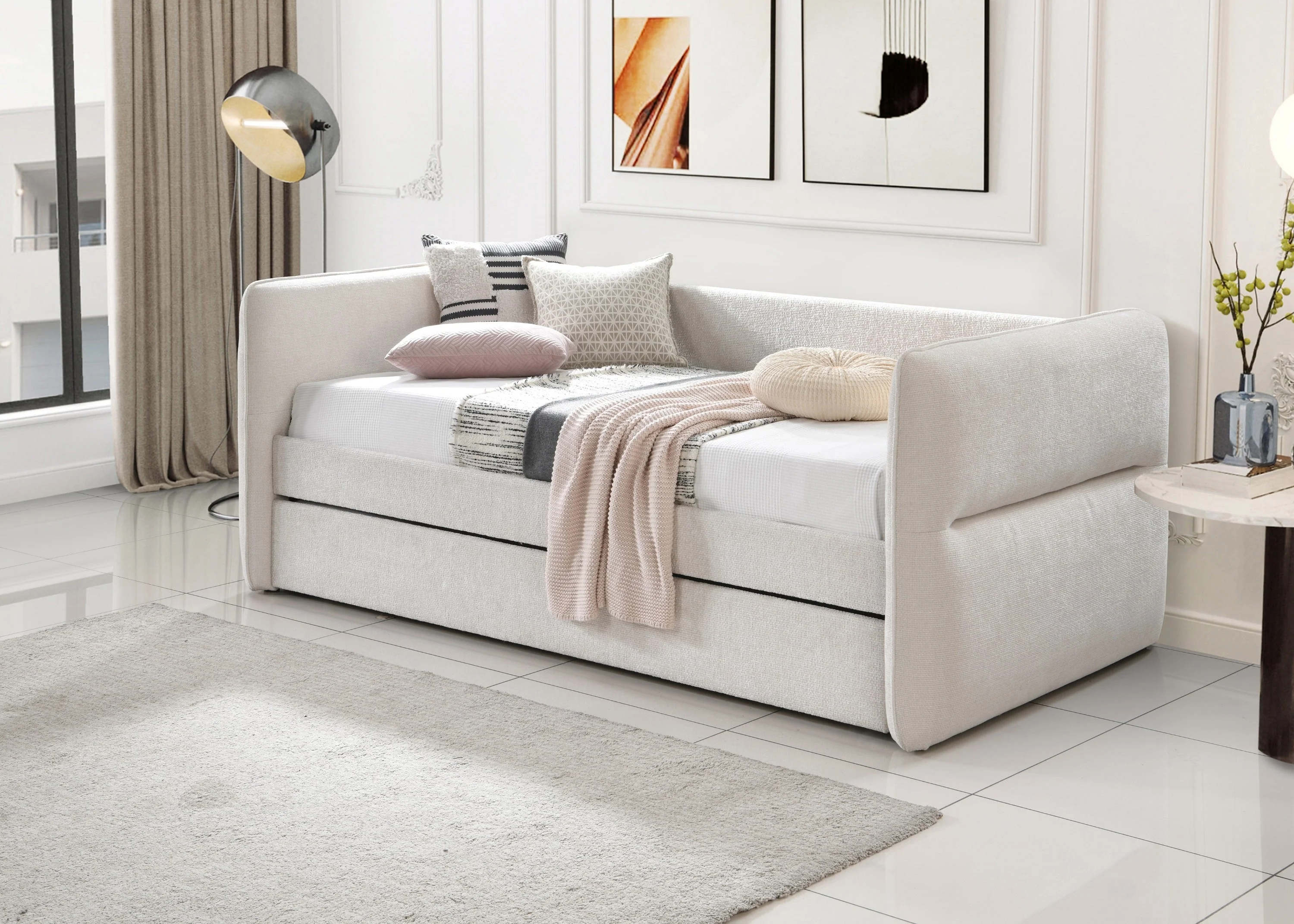 Walker Edison | Contemporary Modern Pull Out Daybed