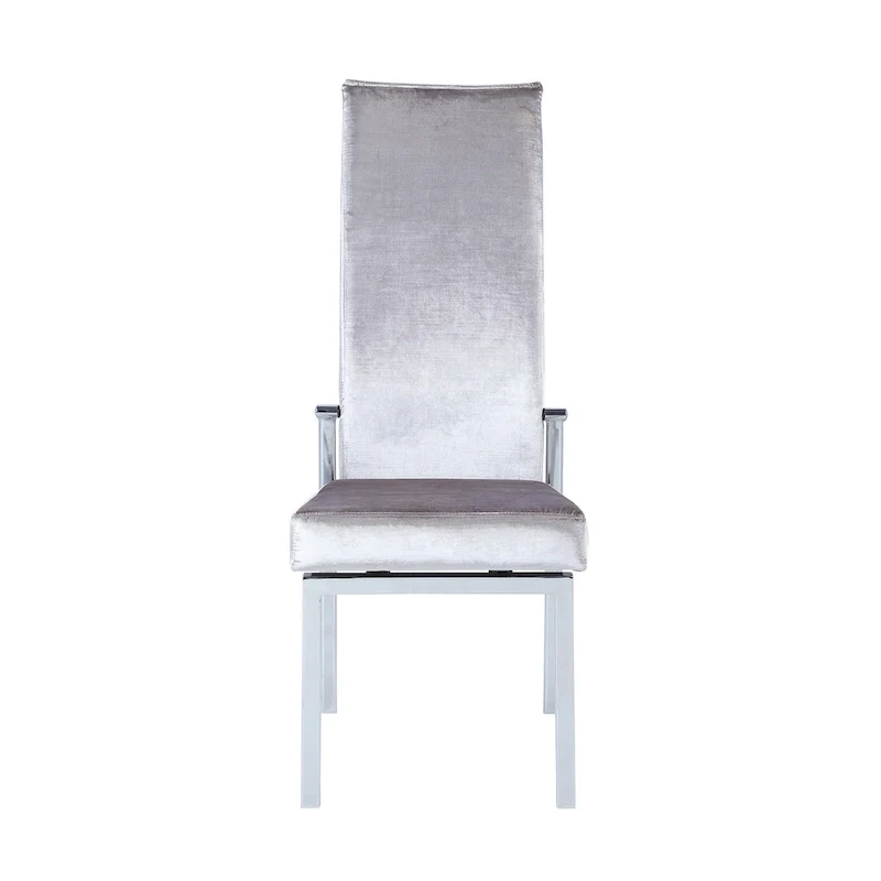 Somette Domino 5-Piece Dining Set with Gray Motion-back Chairs