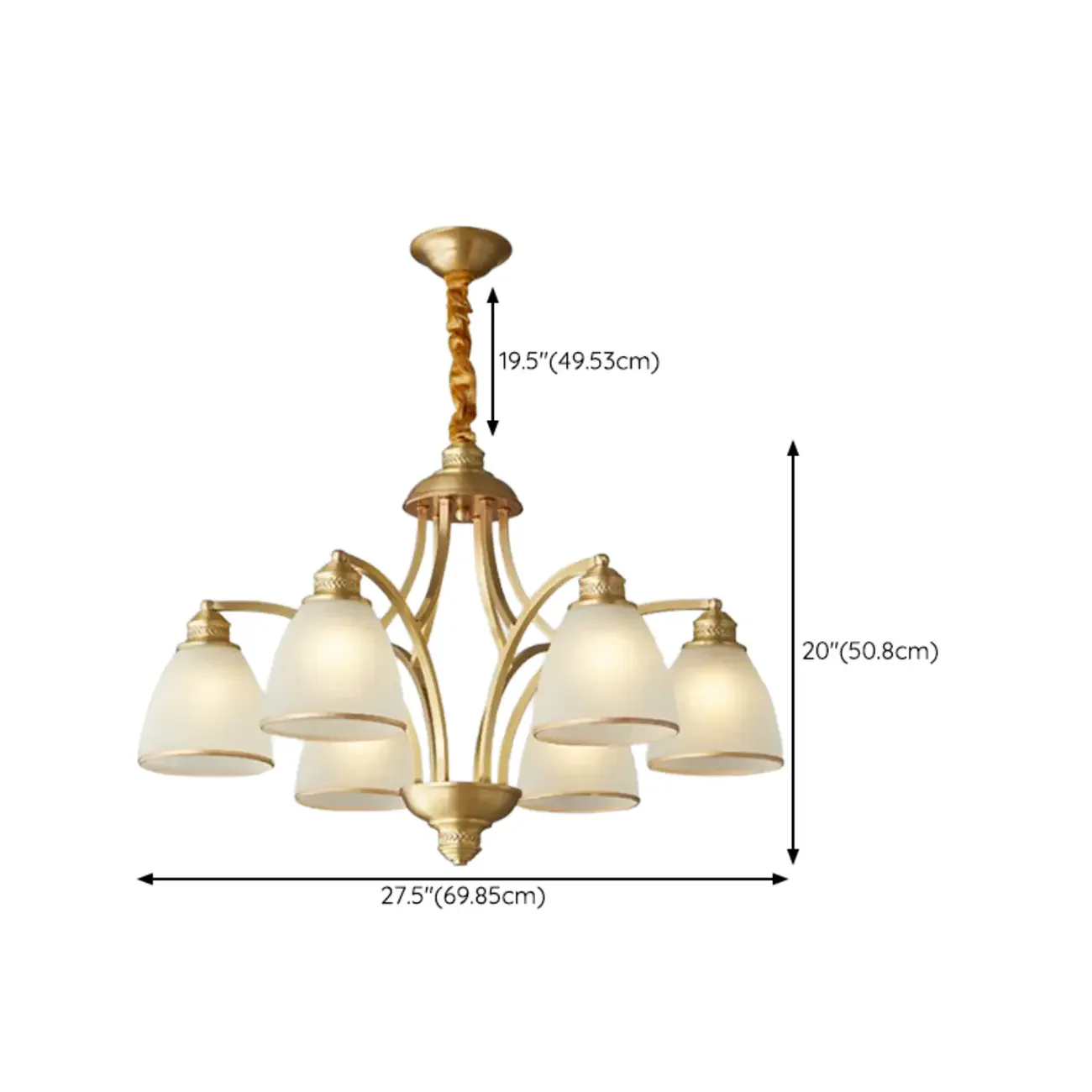 Elegant Modern Hanging Chandelier with Adaptive Height