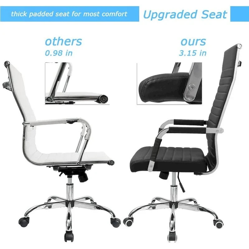 Homall Ribbed Office Chair High Back Conference Chair