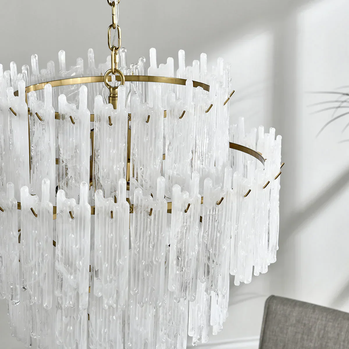 Everly Glass Round Chandelier