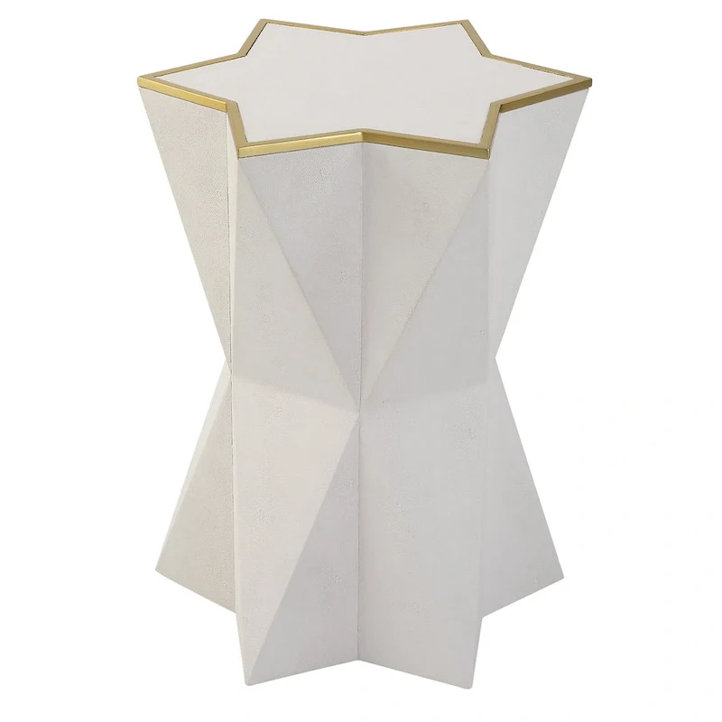 Uttermost Capella White Accent Table - 16W x 22H x 16D