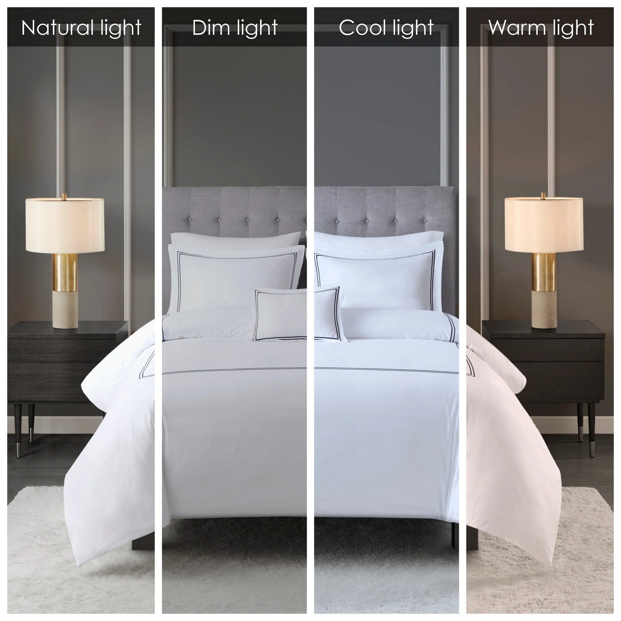 Madison Park Signature 500 Thread Count Luxury Collection 100% Cotton Sateen Embroidered Duvet Cover Set