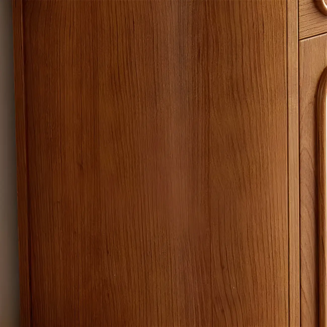 French Country Wooden Buffet Table with Cabinets