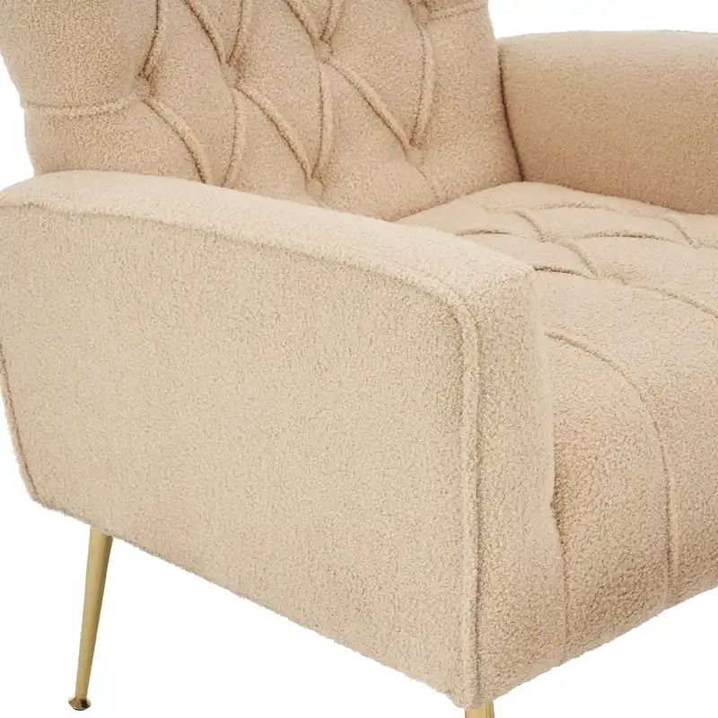 Upholstered Wingback Chair with Ottoman