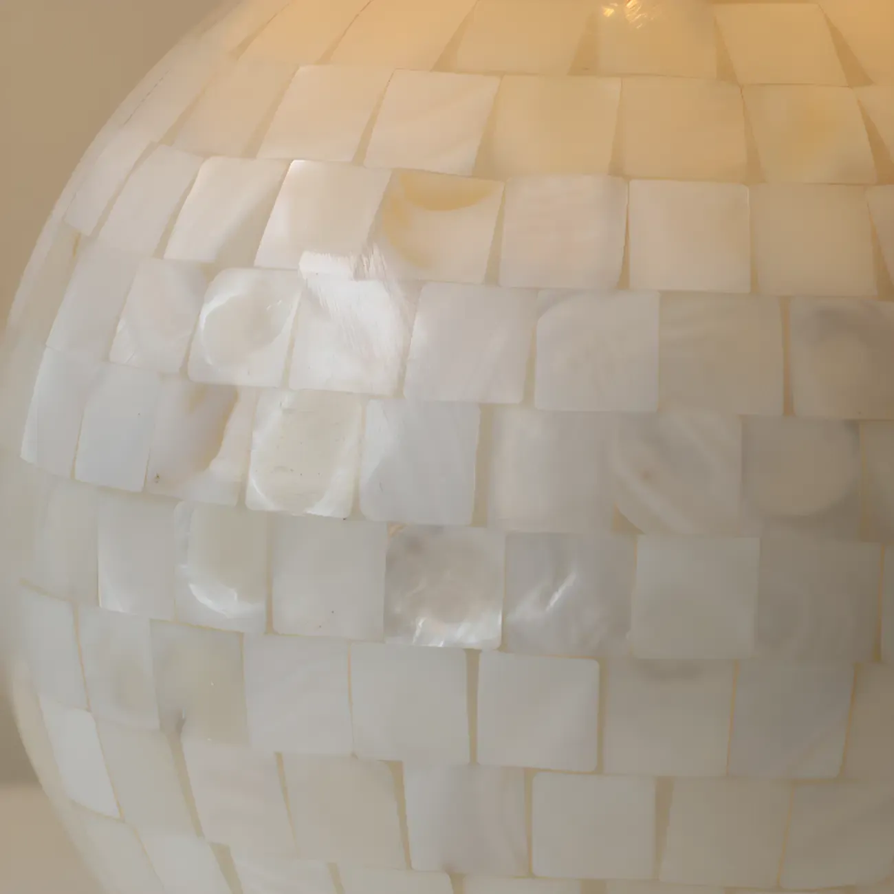 Modern Shell Table Lamp with Geometric Shade, LED