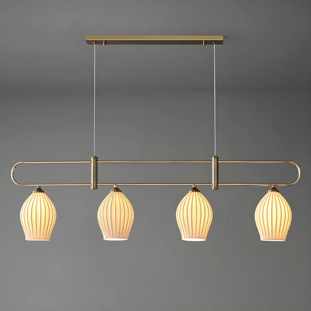 Simple Modern Ceramic Multi-Light Island Pendant Light