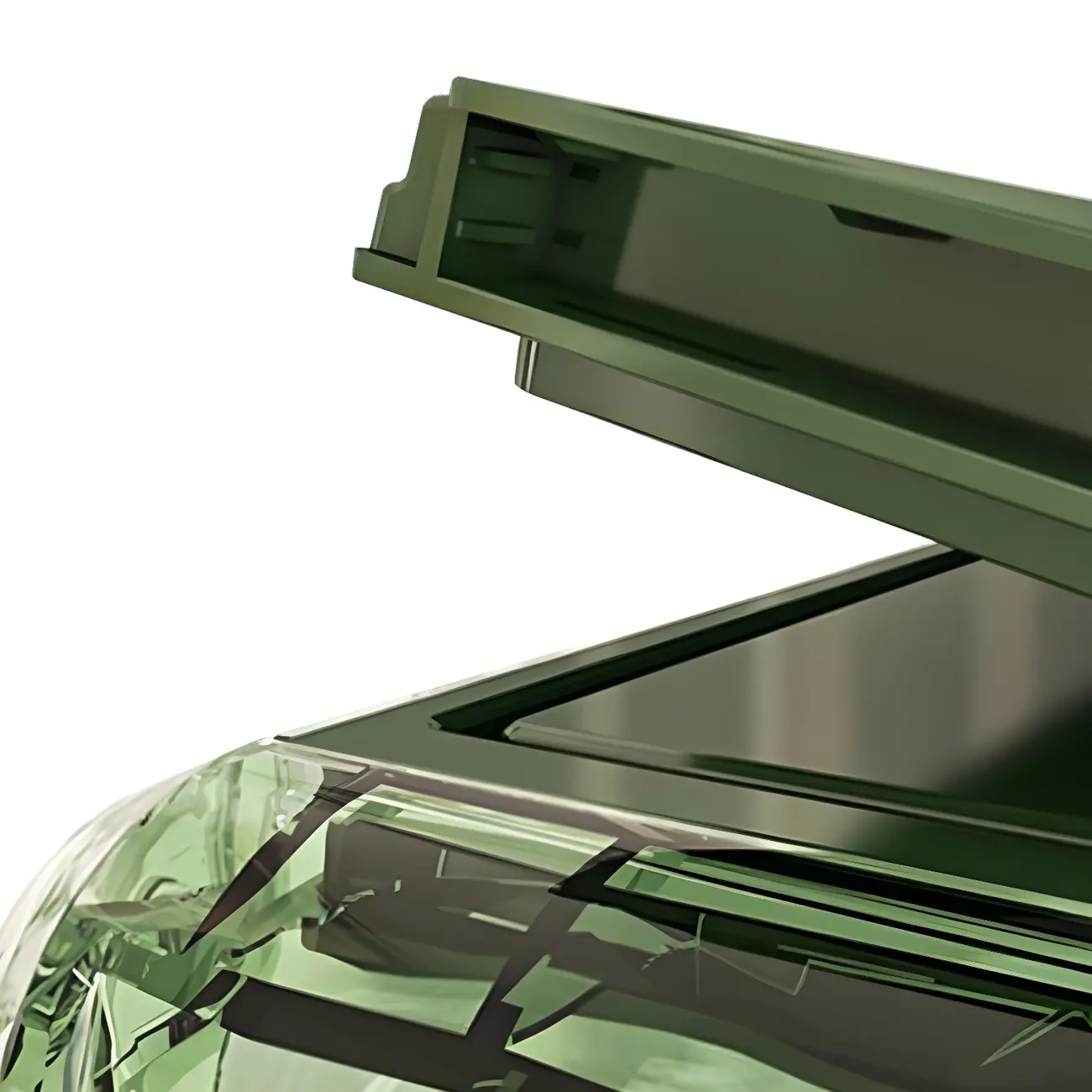 Stylish Stackable Green Clear Acrylic Display Cabinet