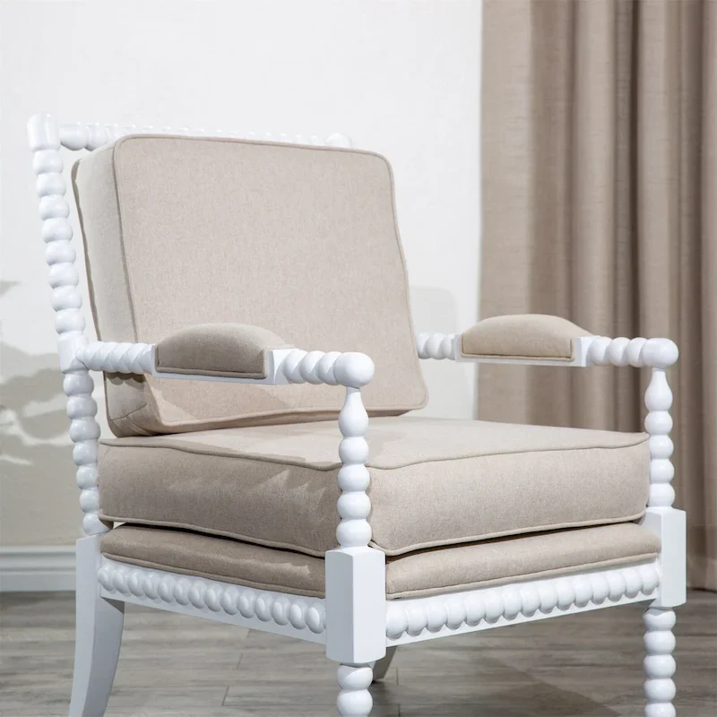 Spindle Fabric Arm Chair