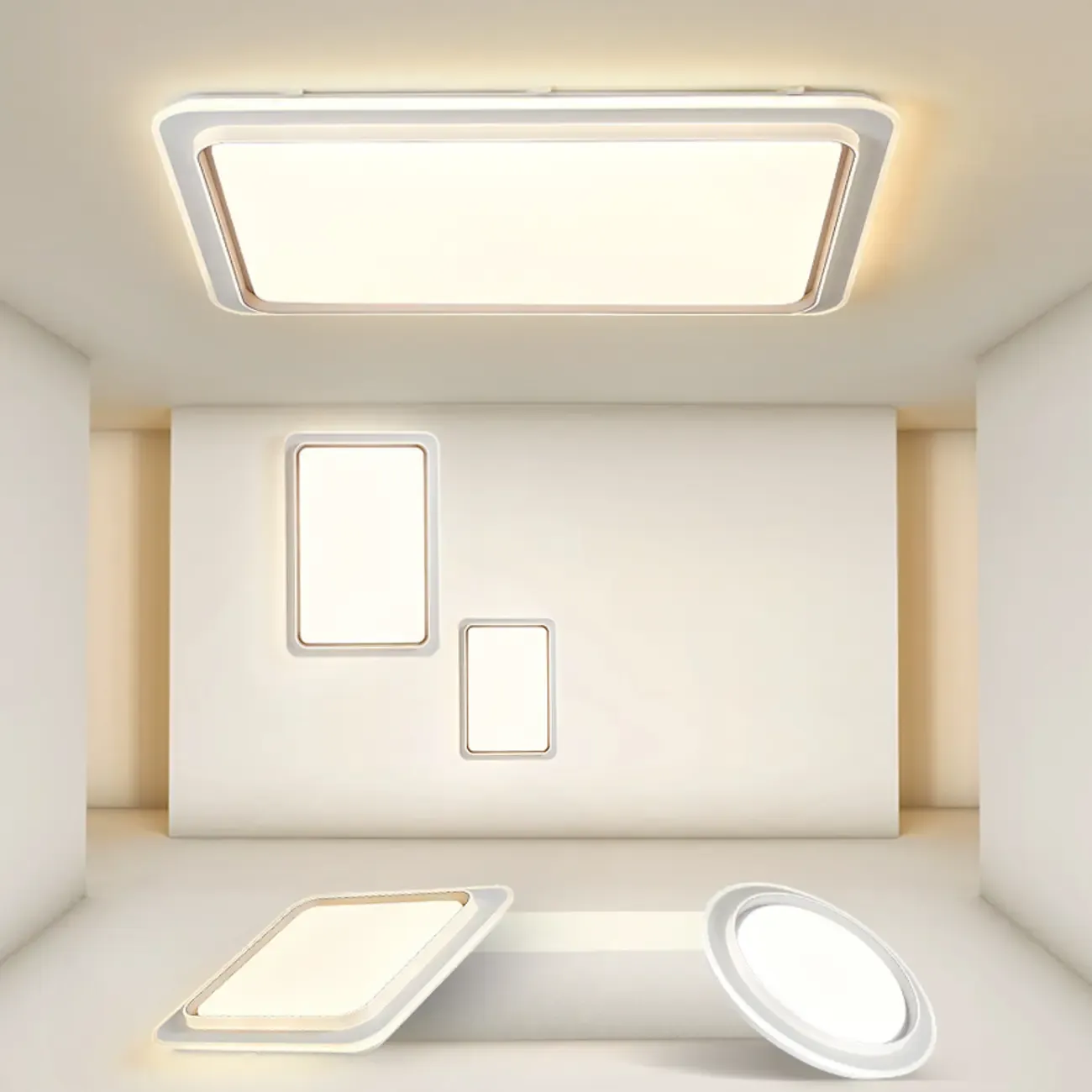 Modern 3-Light LED Flush Ceiling Lamp for Residential Use