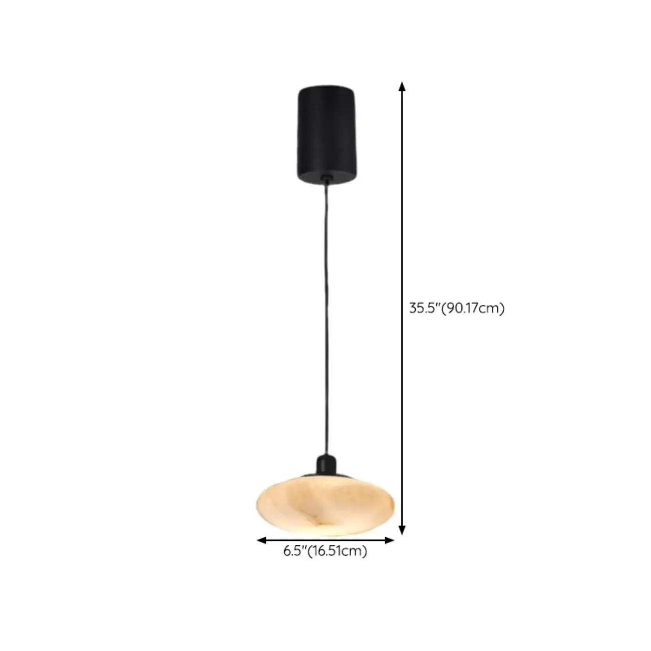 Adjustable Stone White Round Downrods Pendant Light