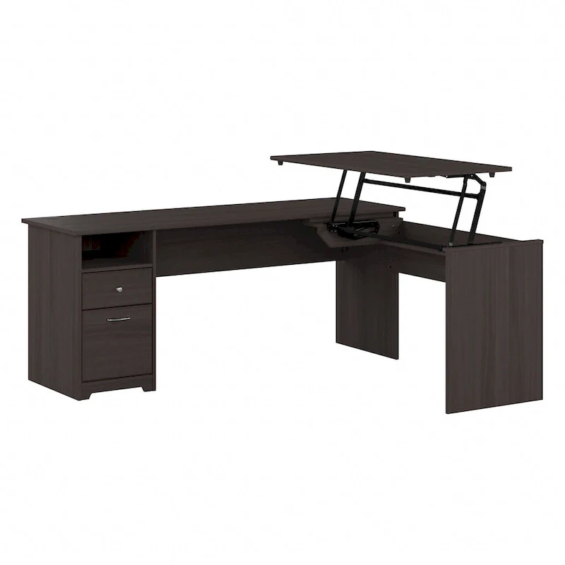 72W 3-position L-shaped Sit to Stand Desk by Bush Furniture