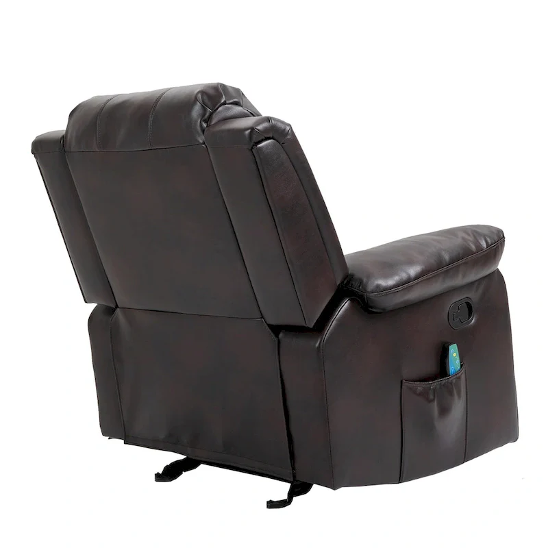 Clihome Faux Leather Recliner Chair with Massage