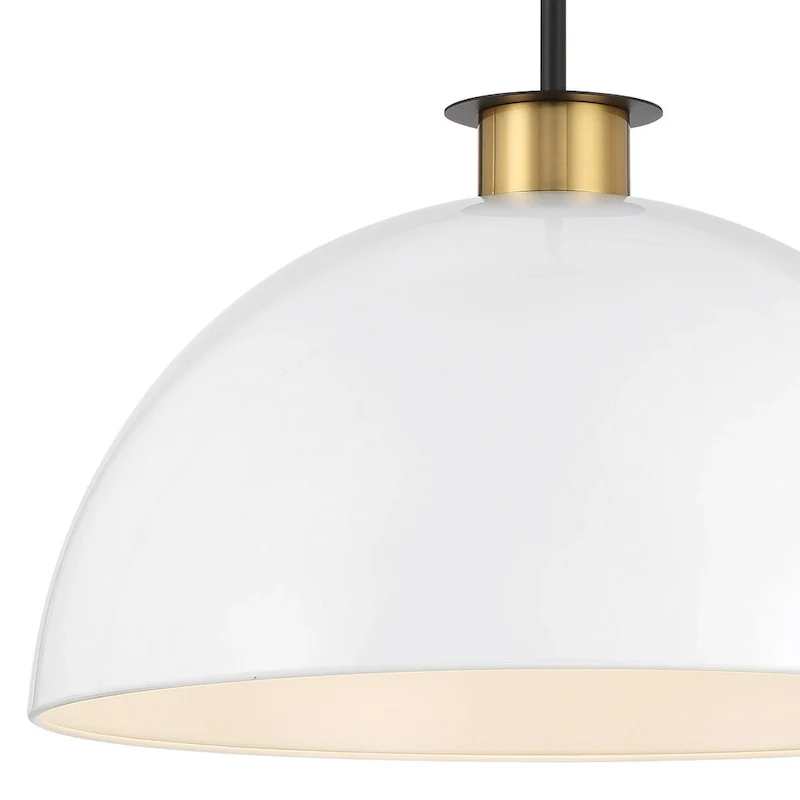 Gigi 1 Light Black & Aged Brass Pendant - 23.5 W x 14.25 H