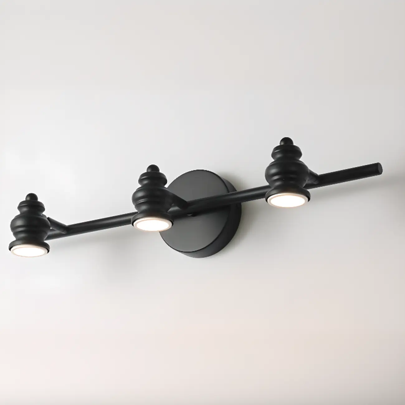 Large 4-Light Straight Metal Bathroom Vanity Lights