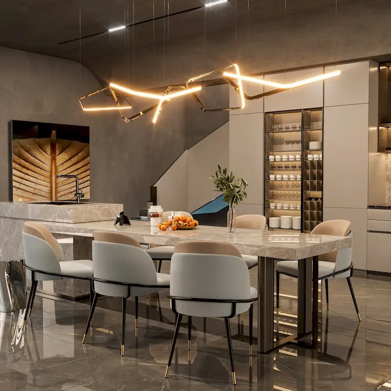 Set of 2 Microfiber Leather Upholstered Dining Chairs with Metal Legs - 20x21x32