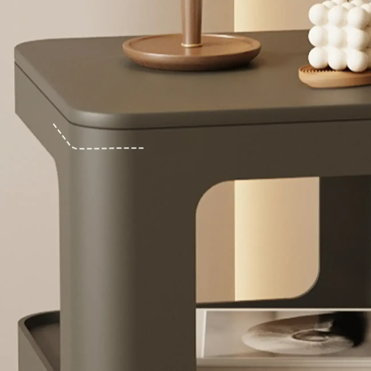 Sleek Chic Metal 2-Level Drawer Nightstand in White/ Black