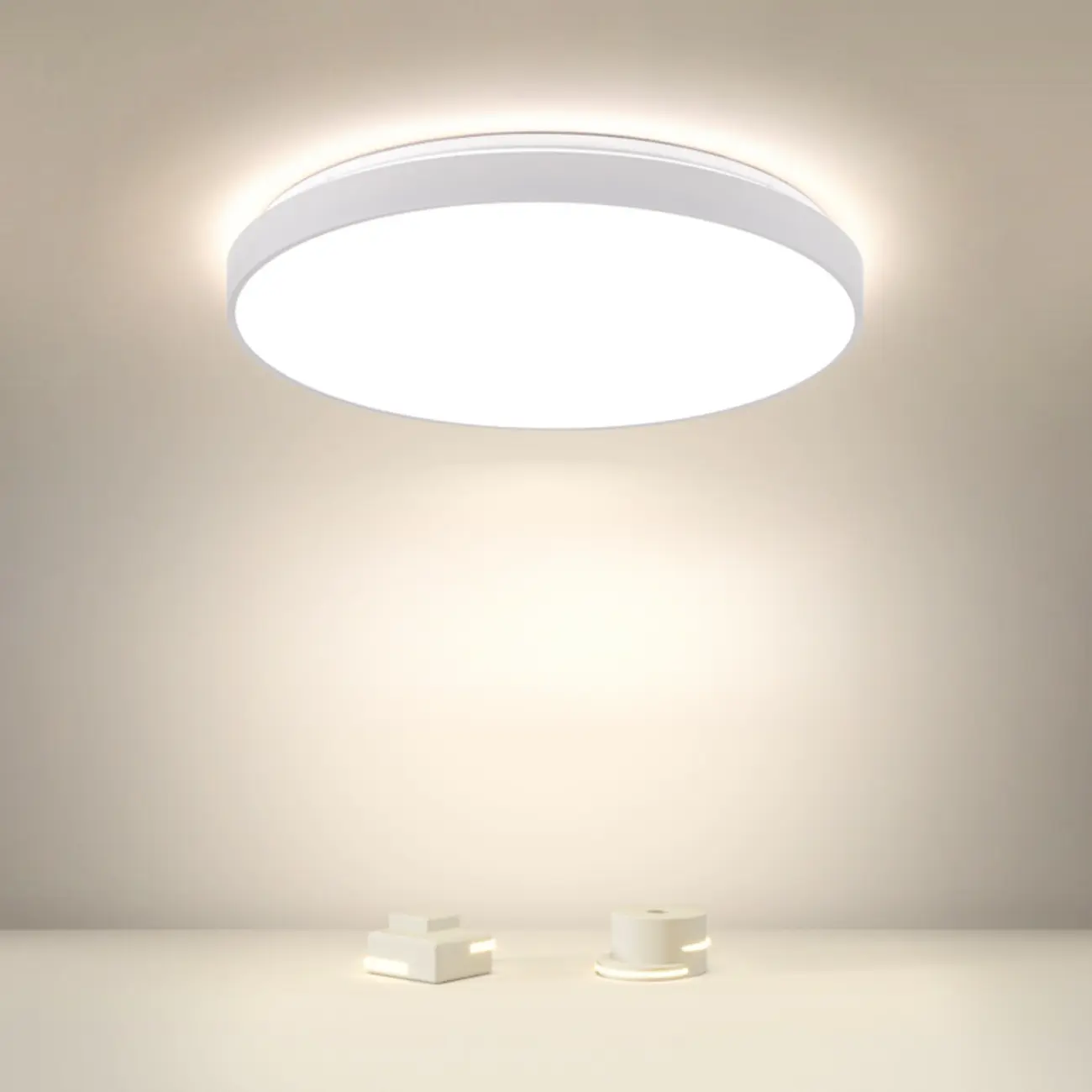 Stylish Circular Acrylic Flush Ceiling Light in Multi Dimming