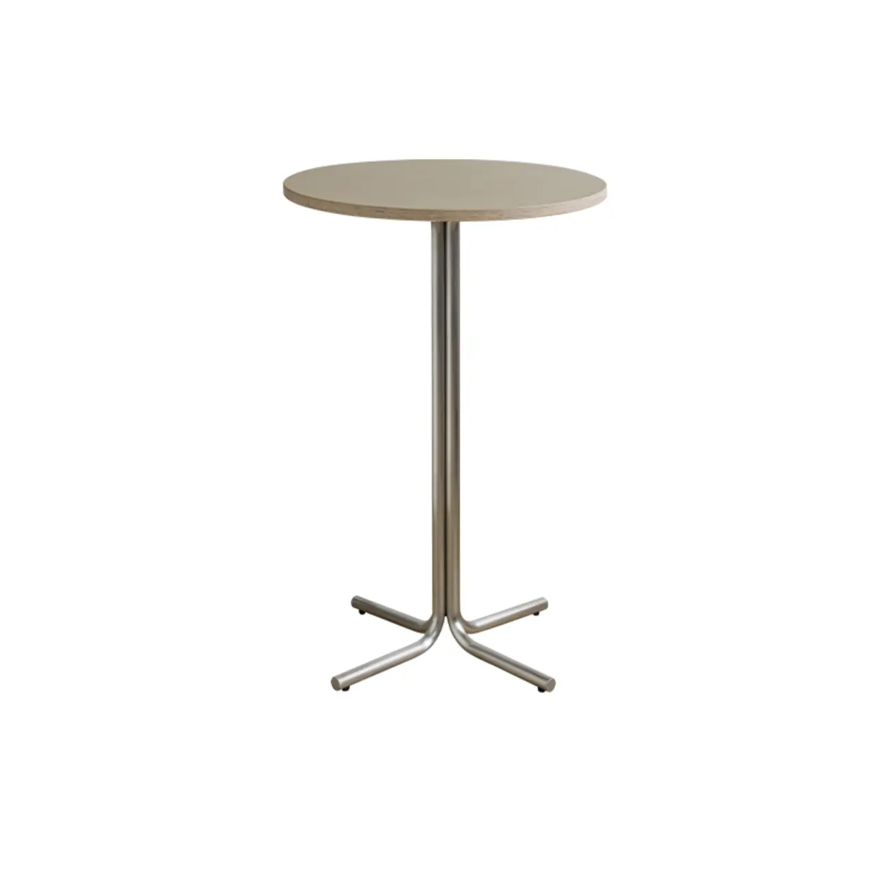 Modern Natural Wood Silver Metal Cross Legs Bar Tables