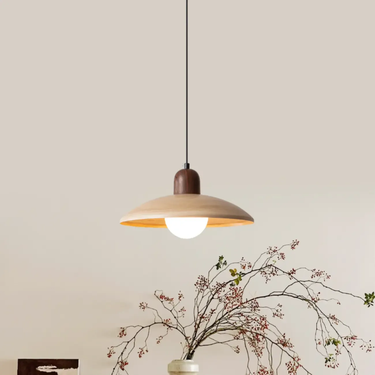 Modern Rustic Round Pendant Light for Kitchen