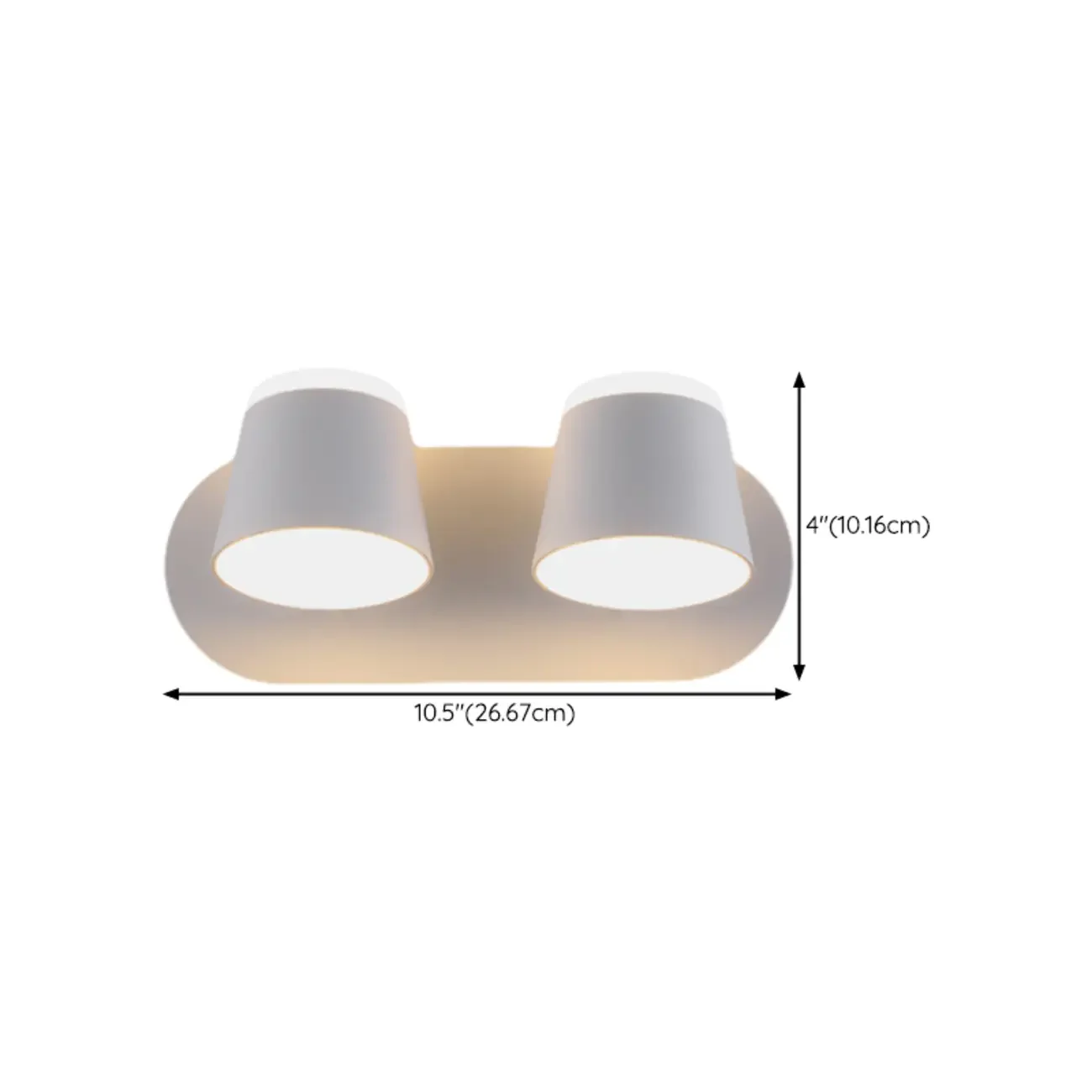Modern Wall-Mounted Mini White Bathroom Vanity Light Fixture