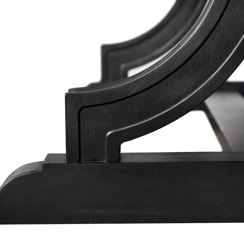 Furniture of America Kieran Farmhouse 7-Piece Black Wooden Dining Set