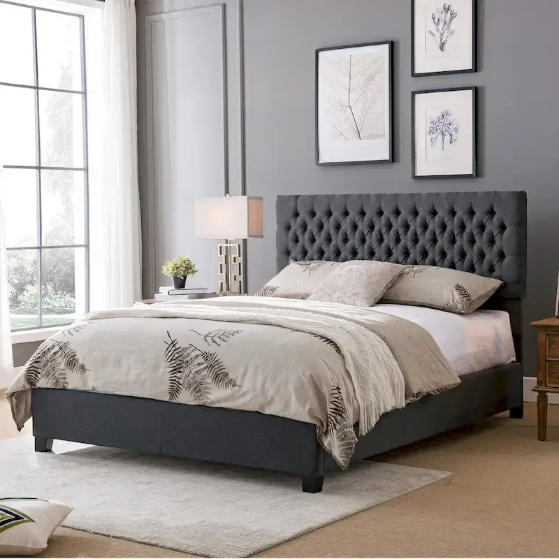 Kaelyn Upholstered Tufted Queen Bed Set by Christopher Knight Home
