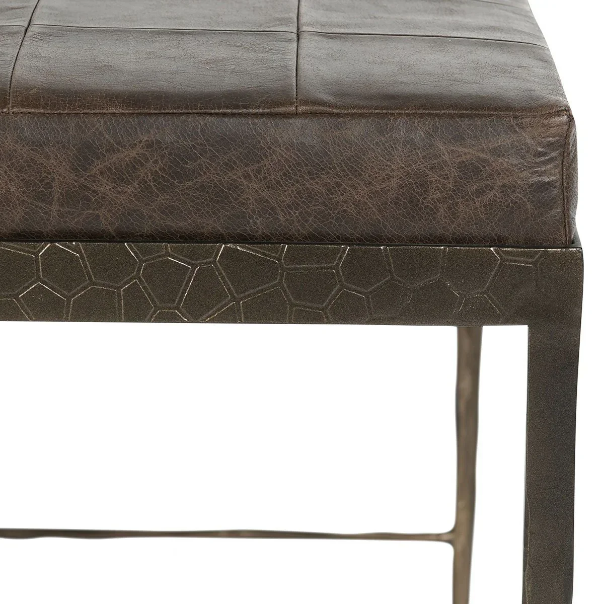 Malo Leather Bench - Cocoa Brown
